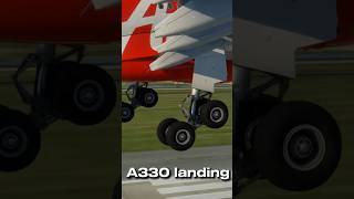 A330 landing butter smooth  flightsim airplane aviation swiss001 flightsimulator [upl. by Aloz]