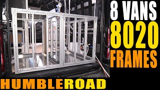 Framing 8 VANS at a time using 8020 extruded aluminum Solve just about any design problem [upl. by Mchugh304]