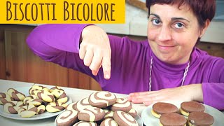 BISCOTTI BICOLORE di PASTA FROLLA SENZA BURRO  3 idee semplici [upl. by Yenruoc]