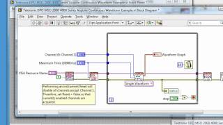 VI High 21  How to Use a Tek DPOMSOMDO Scope with LabVIEW Pt 2 Examples amp Recognizing in MAX [upl. by Cul280]