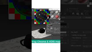 How to apply HDRI MAP in VRAY  Create realistic chrome material in 3ds max shorts [upl. by Cotsen]