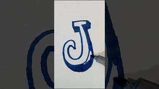 3d Graffiti Letter J  Calligraphy art shorts satisfying satisfyingvideo trendingvideo [upl. by Longawa226]