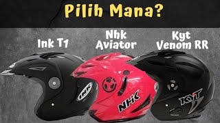 Perbedaan Helm Ink T1 Nhk Aviator dan Kyt Venom RR [upl. by Hubing]