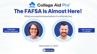 FAFSA is almost here What you need to know before its officially live 121423 [upl. by Henigman]