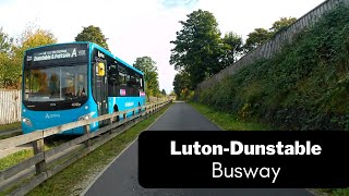 Riding along the Busway 🇬🇧 Luton Dunstable guided Busway [upl. by Cinimmod]