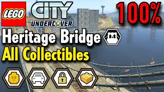 LEGO City Undercover  Heritage Bridge 100 Guide All Collectibles Free Roam Gameplay [upl. by Dent]