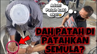 KAKI PATAH DI PATAH KAN SEMULA TERUS BOLEH JALAN  HAJI IBRAHIM URUT TULANG  VLOG IJAT [upl. by Publias]