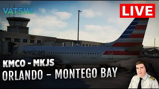 🔴 KMCO to MKJS on American Airlines 737  Speed Thrills to Jamaica [upl. by Llerrac7]