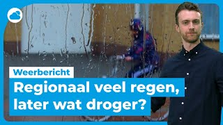 Weerbericht lokaal veel regen daarna tijdelijk droger [upl. by Airalav]