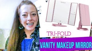 TRIFOLD MAKEUP VANITY MIRROR  REVIEW [upl. by Rebna88]