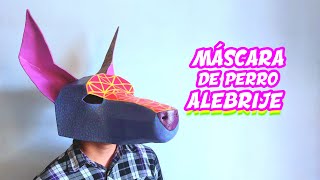 MÁSCARA DE PERRO hecho de cartón alebrije alebrijes [upl. by Yrian]