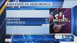 NMSU womens basketball defeats UNM on the road for 2nd time in 21 years [upl. by Anaik]