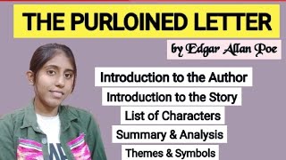 The Purloined Letter by Edgar Allan Poe Detailed Explanation apeducationhub [upl. by Nath]