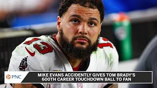 Mike Evans Unknowingly Gives Fan Tom Bradys 600th Career TD Ball [upl. by Asiluj]