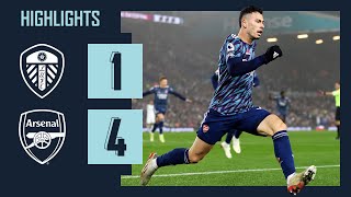 HIGHLIGHTS  Leeds vs Arsenal 14  Premier League  Martinelli Saka Smith Rowe [upl. by Delanie]