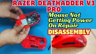 Mouse Scroll problem Repair  DeathAdder V3 Pro No power ON [upl. by Kiefer540]