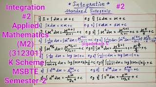 2 standards integration formula I Polytenic math M2 I Sem2 [upl. by Nolan486]