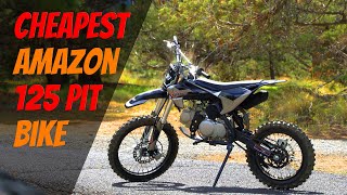 I bought the cheapest 125cc Pit bike from Amazon  overview and Terrifying top speed [upl. by Esaele]