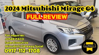 2024 Mitsubishi Mirage G4 GLX CVT  FULL REVIEW Philippines EjAutotruckPh [upl. by Wobniar]