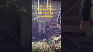 Massimo TBoss 550 Towing a Trailer of Wood massimotboss550 utv [upl. by Fabron]