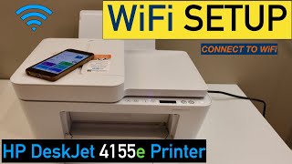 HP DeskJet 4155e WiFi Setup Review [upl. by Halyk535]