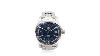 Tag Heuer Stainless Steel Link 41mm Watch Silver Blue Dial [upl. by Leahcar614]