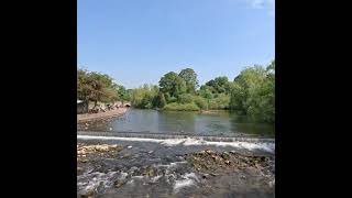 The Weir in Bakewell a charming town in the heart of the Peak District National Park [upl. by Oirasec587]