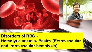 Hemolytic anemia Basics Extravascular and Intravascular hemolysis [upl. by Otcefrep]