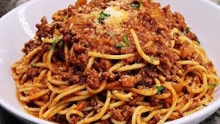 Super Easy Spaghetti and Meat Sauce Recipe  Meat Sauce Recipe [upl. by Finella]