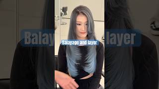 Balayage balayage khói xanh layercut balayage kieutocdep nhuomtoc [upl. by Eelyram]