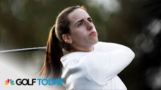 Caitlin Clark Highlights Fever star gives crowd a show on the course  Golf Today  Golf Channel [upl. by Annod]