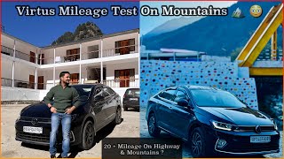 Volkswagen Virtus Mileage Test On Mountains 🏔️ amp Highway 😍 You Won’t Believe 20  Average  😳 [upl. by Rediah]