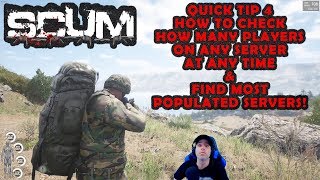 SCUM GUIDE  QUICK TIP 4 – How To Check How Many People Are On The Server At Any Time [upl. by Gwenny]