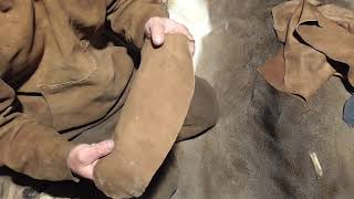 Making a Deer Skin Buckskin Shirt Neolithic Clothing Making [upl. by Odrawde151]