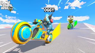 OGGY AND JACK ENJOYED CRAZY DEADLINE TRON CHALLENGE GTA 5 Funny Moments [upl. by Daniela]