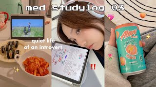 STUDY VLOG ᯓ★ med school as an introvert quiet life new semester [upl. by Adnamor]