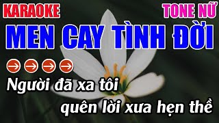 Men Cay Tình Đời Karaoke Tone Nữ Karaoke 9999  Beat Mới [upl. by Kampmeier292]