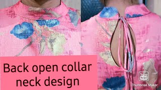 Back open collar neck cutting and stitching I collarneckkurti backopencollarneck [upl. by Aelam]