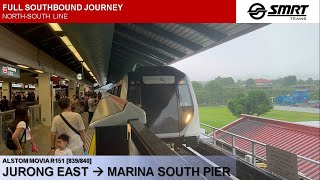 SMRT Trains Full Southbound NSL Trip ft R1511 839840 [upl. by Ahsieyn316]