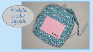 Como hacer una mochila escolar infantil paso a paso [upl. by Neyuh]