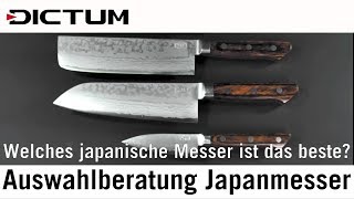 Auswahlberatung Japanmesser  Welches japanische Messer kaufen DICTUM [upl. by Tjon151]