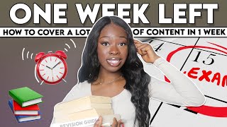 1 WEEK BEFORE GCSE  ALEVEL EXAMS  How to COVER a lot of EXAM CONTENT in 1 week [upl. by Gies]