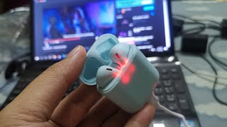 i12 TWS inpods Bluetooth ear buds How to turn on charge pair sound quality review [upl. by Kacie]