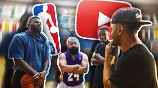 YOUTUBERS VS NBA PLAYERS INTENSE 2V2 BATTLE LOSER HAS TO A WEAR ROMPER amp DRESS IN DRAG [upl. by Enitsirhk]