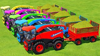 CUT SUNFLOWER amp MAKE CHAFF WITH CASE amp NEW HOLAND FORAGE HARVESTERS  Farming Simulator 22 [upl. by Spancake]