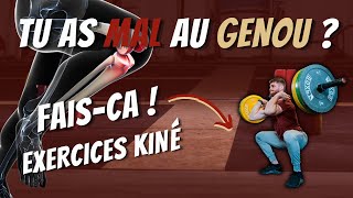 3 exercices de KINÉ pour ta DOULEUR au GENOU [upl. by Zebe]