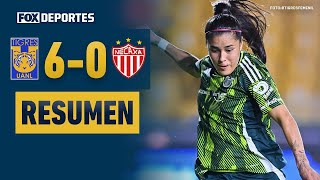 🐯🔥 DOMINIO TOTAL DE LA MAGA  Tigres 60 Necaxa  HIGHLIGHTS  Liga MX Femenil [upl. by Yelsek]