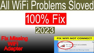 Fix WiFi connection issues in Windows 7  2023 [upl. by Arodnap768]