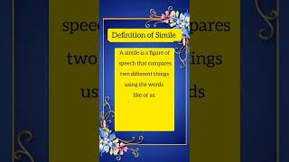 Simile figure of speech  Simile Definition  What is Simile [upl. by Geraldina]