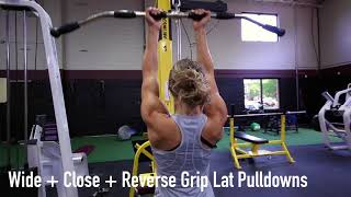 Wide  Close  Reverse Grip Lat Pulldowns [upl. by Retsbew990]